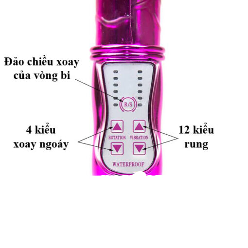 Dương vật giả xoay ngoáy kèm nhánh rung kích thích hậu môn