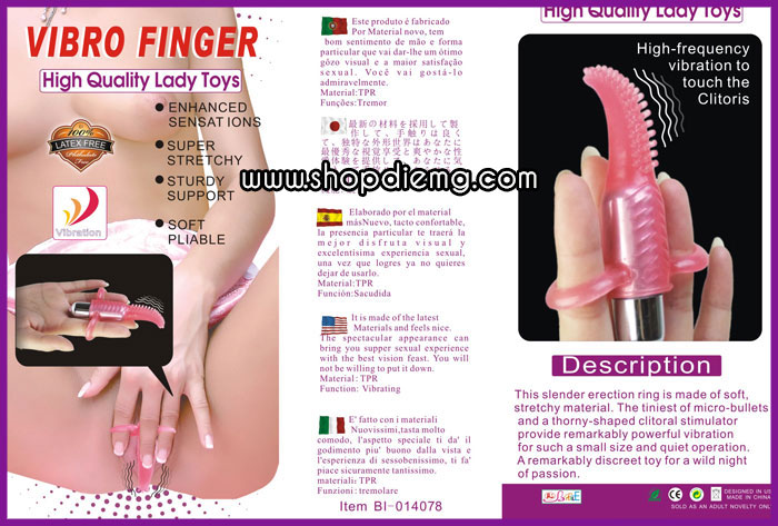 Lưỡi rung xỏ ngón tay Vibro Finger kích thích âm vật sướng tê tái