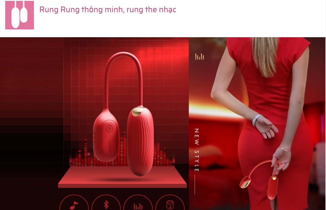 Trứng Rung Theo Điệu Nhạc - Kết Hợp Làm Loa Phát Nhạc Bluetooth - Svakom Muse USA